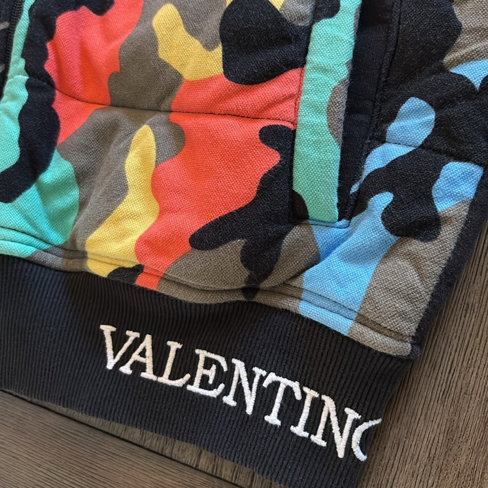 [Valentino] Vintage Puffer Camouflage Full-Zip Lightweight Bomber Jacket Men’s L - Picture 5 of 14
